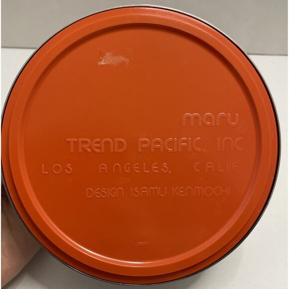 Vintage Isamu Kenosha Maru Trend Orange Silver Plastic Modern 6" Ashtray NEW - Picture 3 of 3